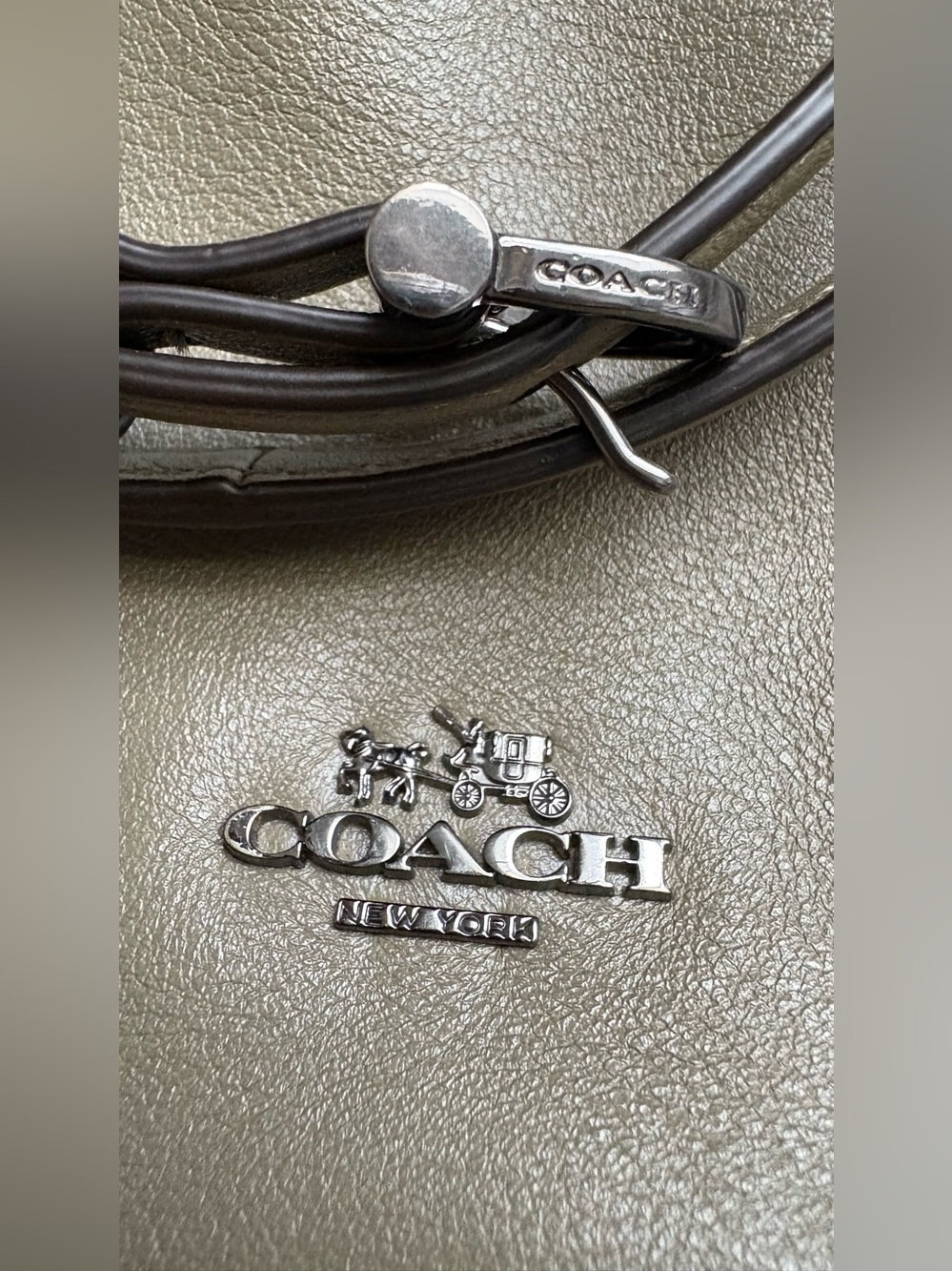 Coach Madison Top Handle, Olive - Picture 9 of 10